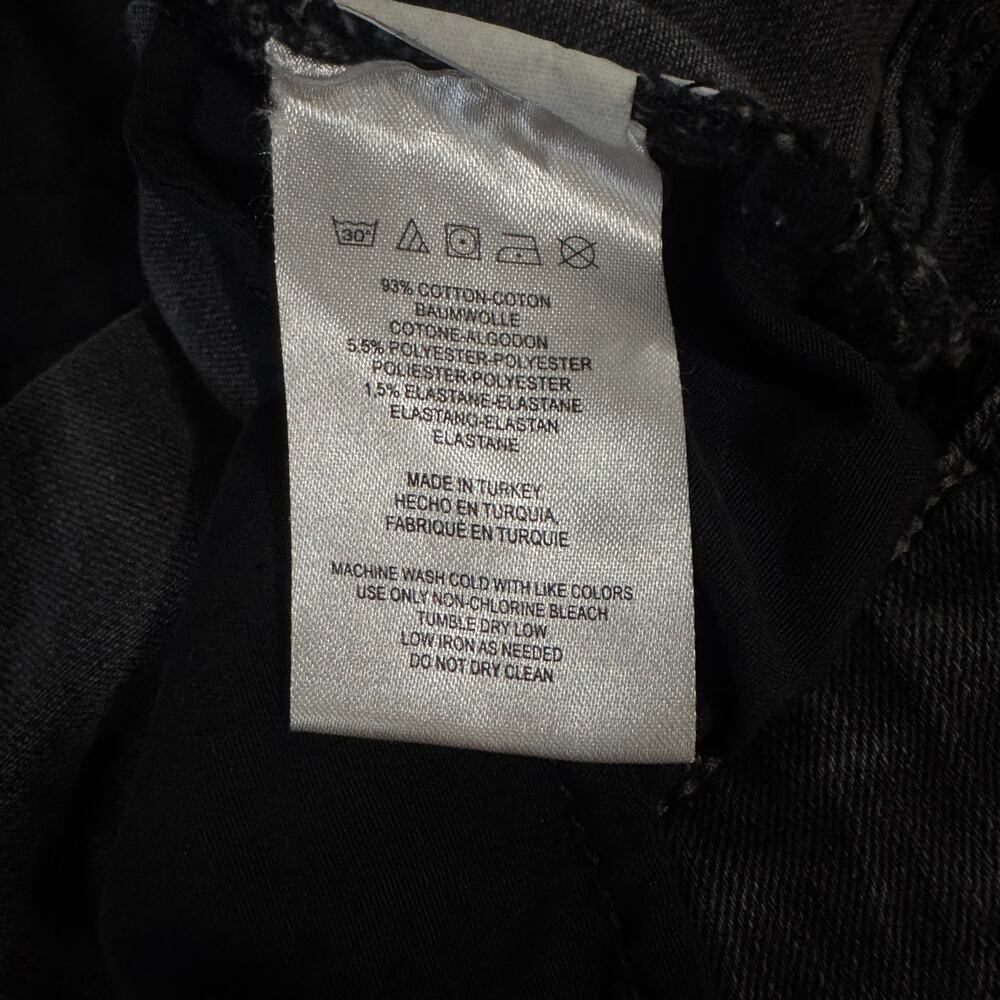 Free People We The Free Raw Hem Grey Jeans Size 30 Black Mid Rise Straight Leg - Picture 7 of 7